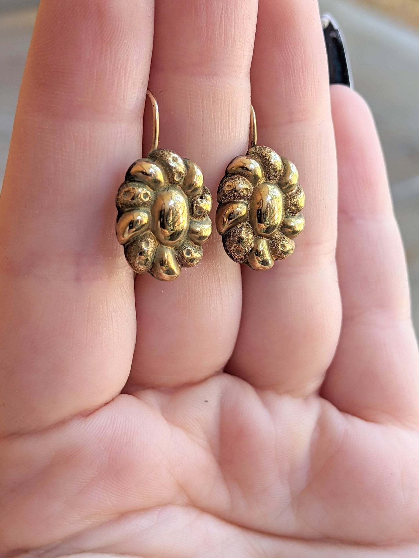 19th c. 10k Gold Earrings