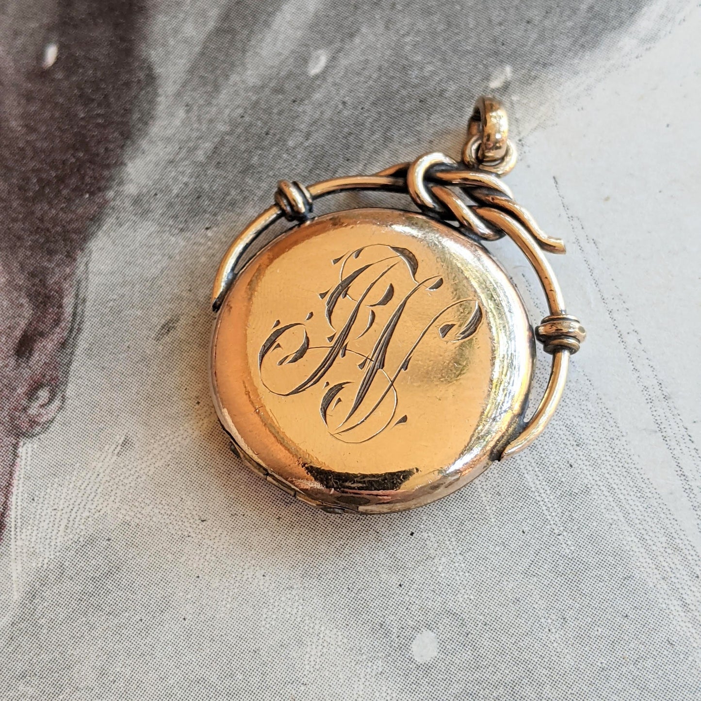 c. 1900s-1910s 14k Gold Over Silver Locket