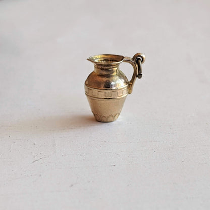19th c. 9k Gold Jug Pendant / Charm