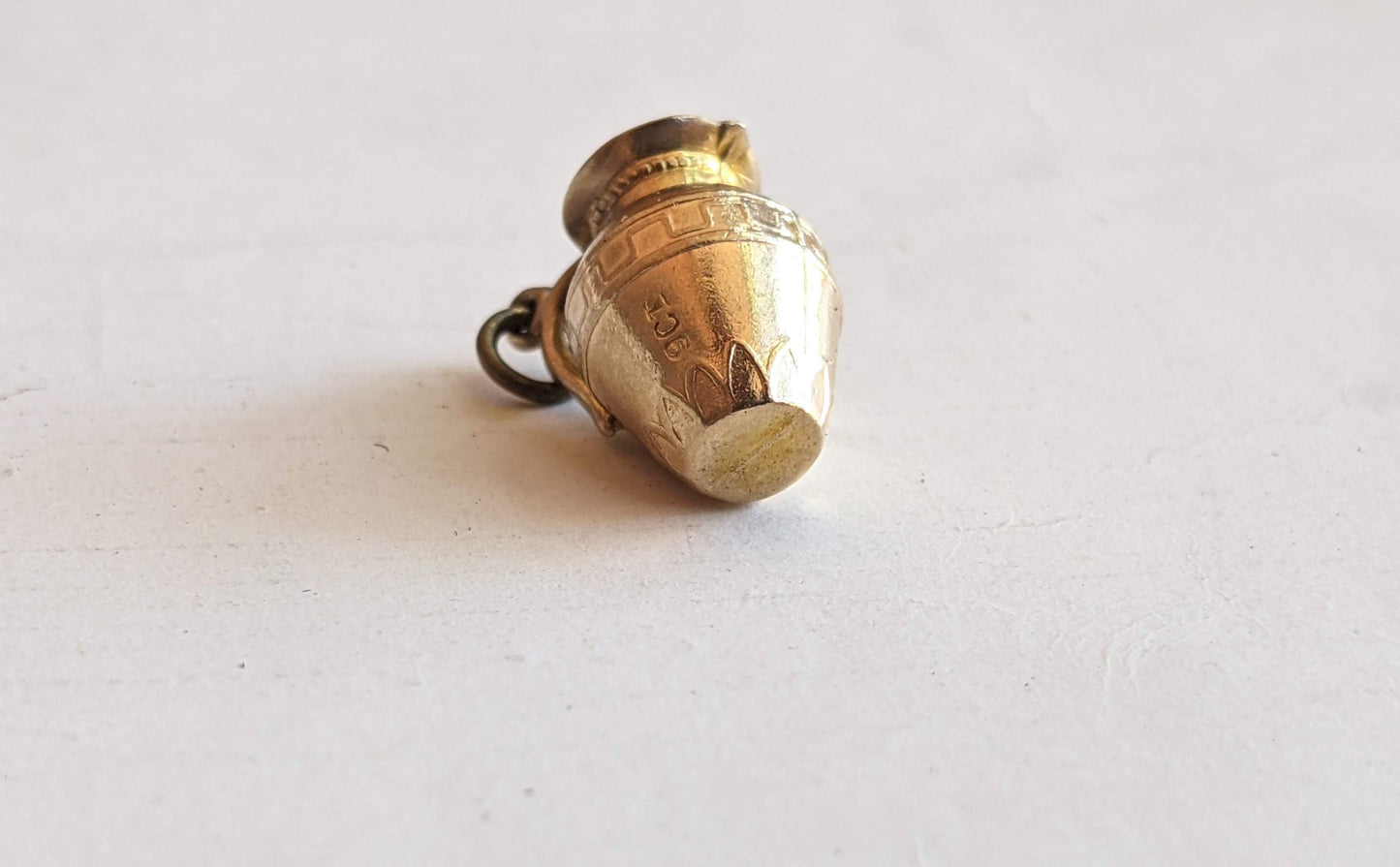 19th c. 9k Gold Jug Pendant / Charm