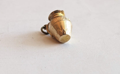 19th c. 9k Gold Jug Pendant / Charm