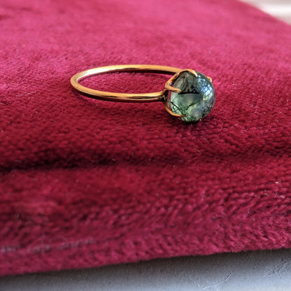 Turn of the century 14k Gold Moss Agate Ring