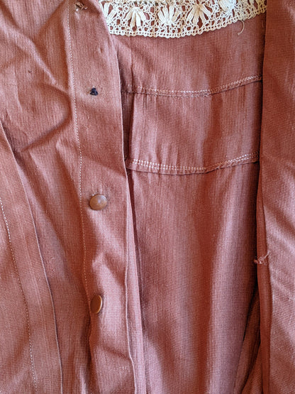 c. 1908-1909 Peach Silk Dress | Study + Display