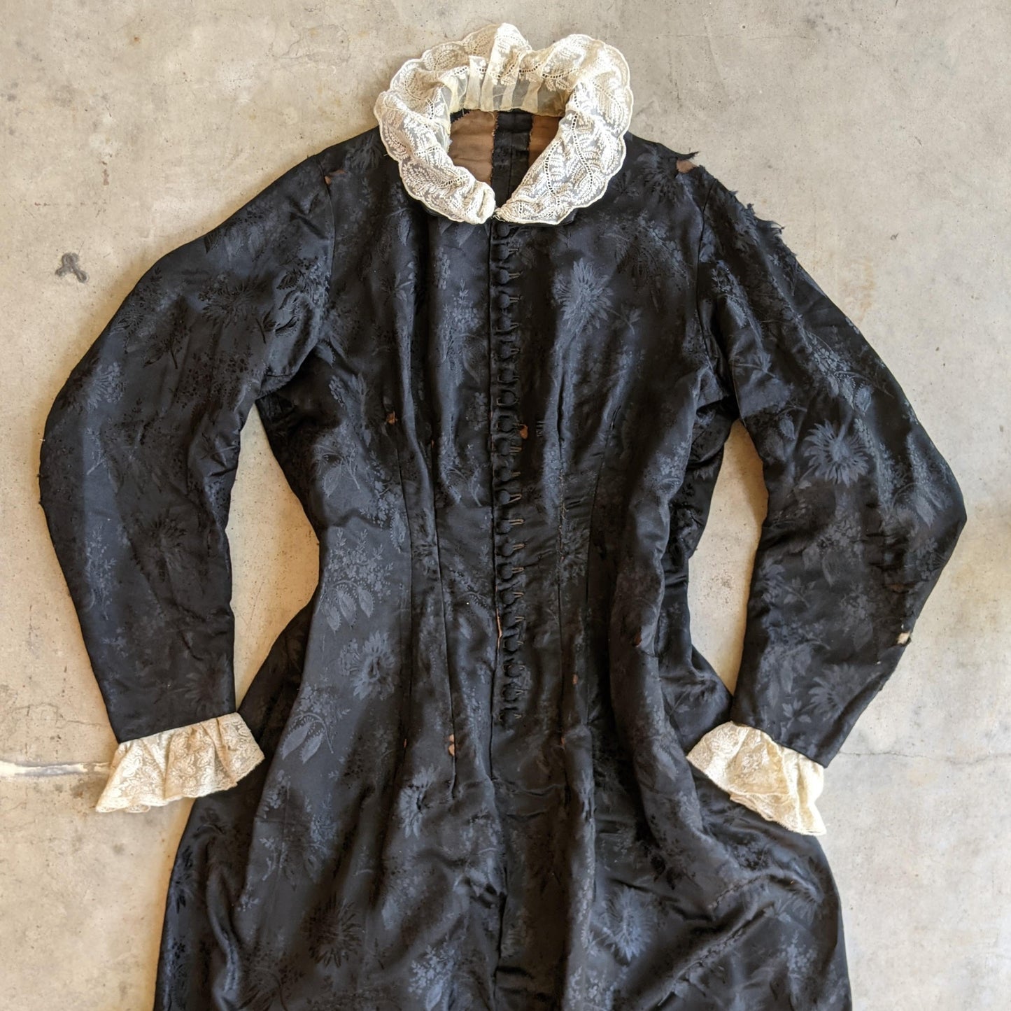 c. 1870s-1880s Silk Wrapper Dress | Study + Display