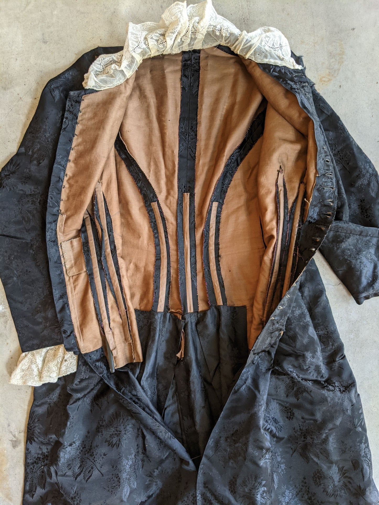 c. 1870s-1880s Silk Wrapper Dress | Study + Display
