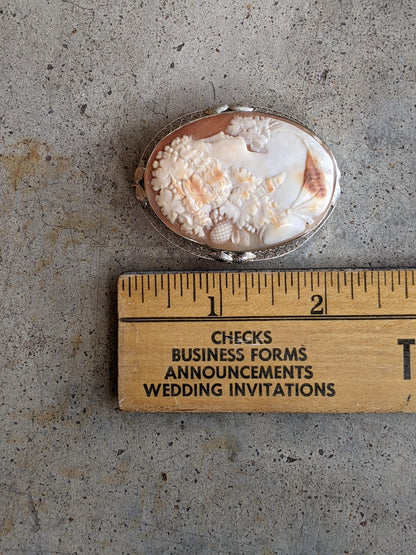 c. 1920 14k White Gold Bacchus / Dionysus Cameo