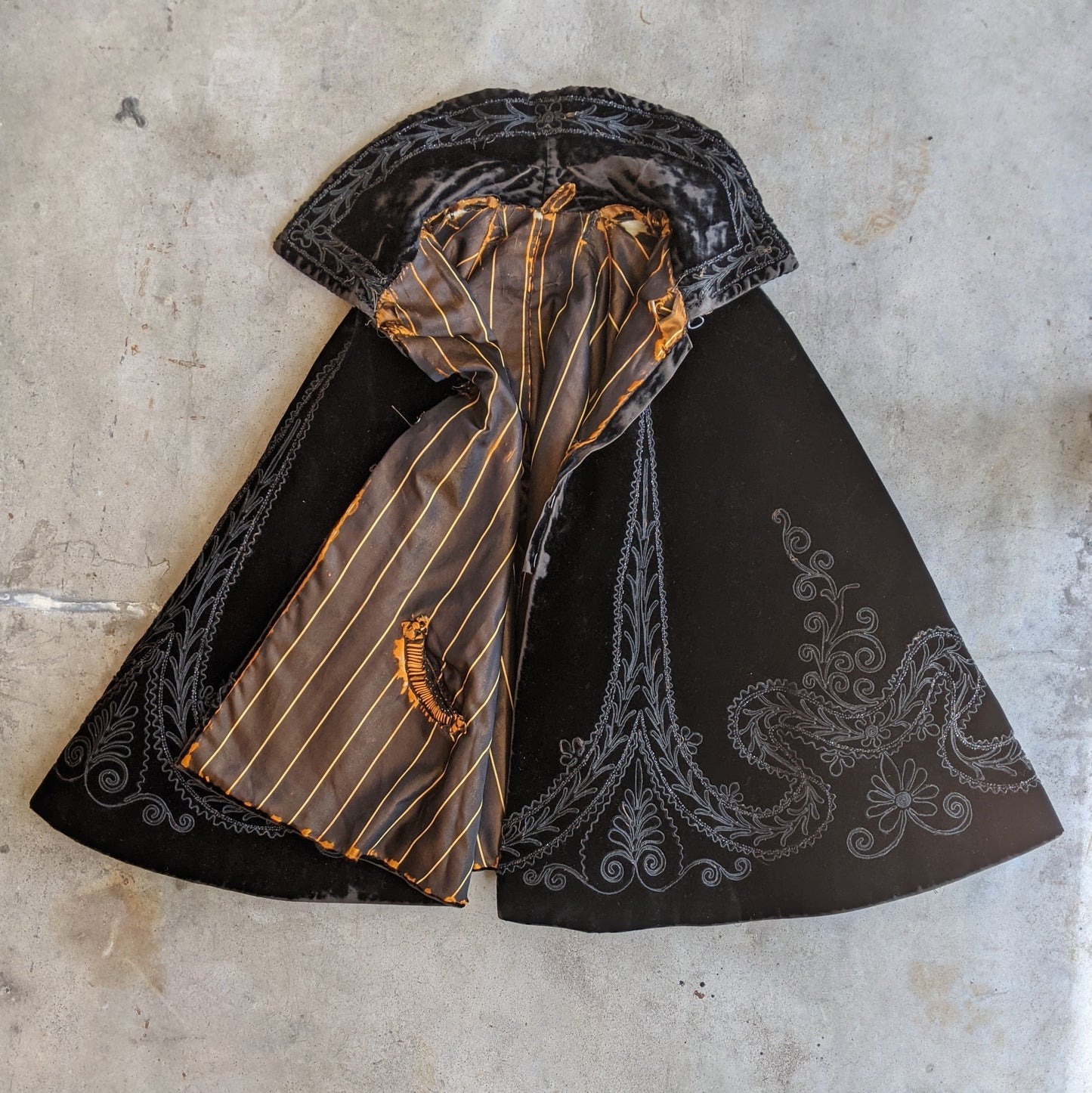 c. 1890s Silk Velvet Cape | Study, Display, Repair