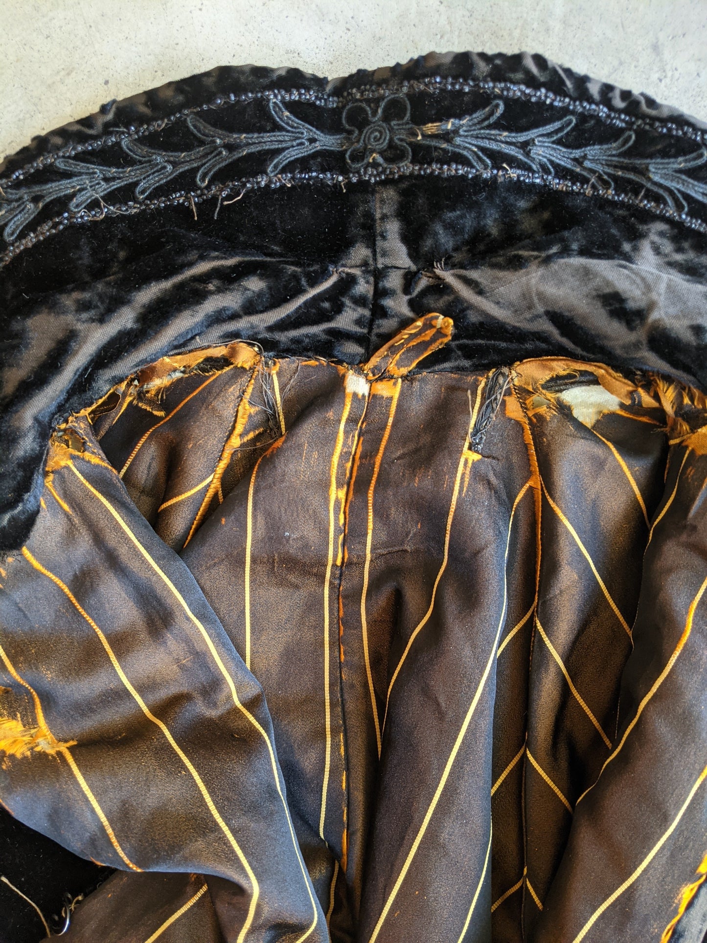 c. 1890s Silk Velvet Cape | Study, Display, Repair