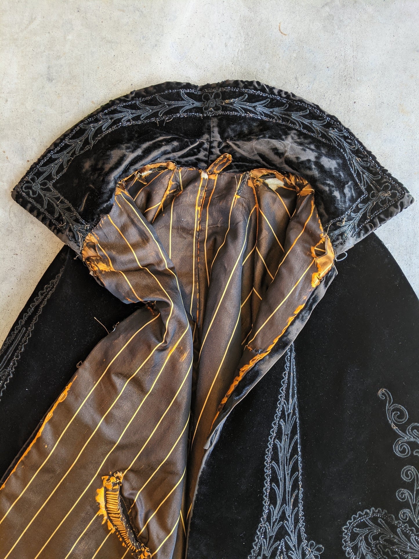 c. 1890s Silk Velvet Cape | Study, Display, Repair