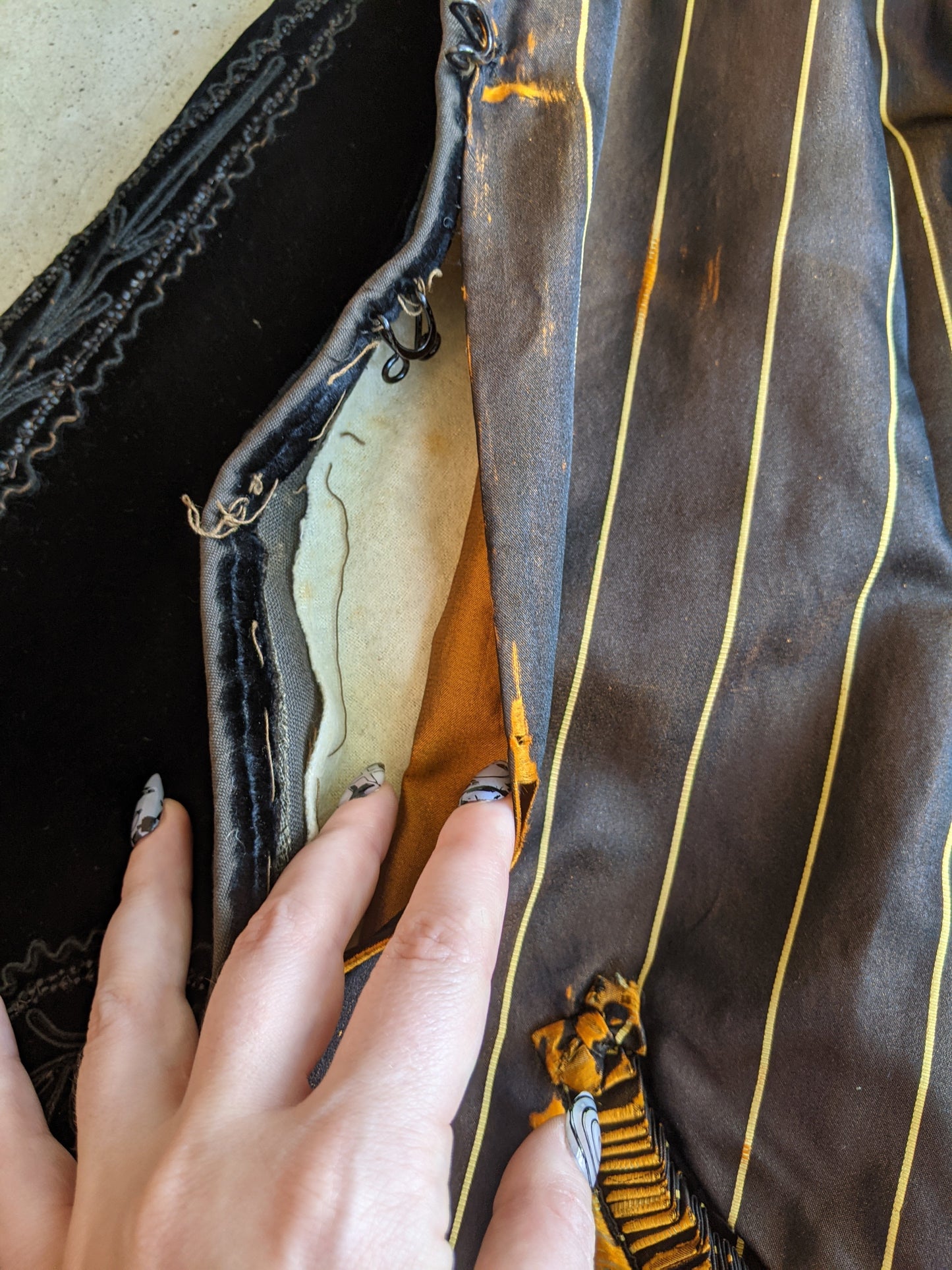 c. 1890s Silk Velvet Cape | Study, Display, Repair