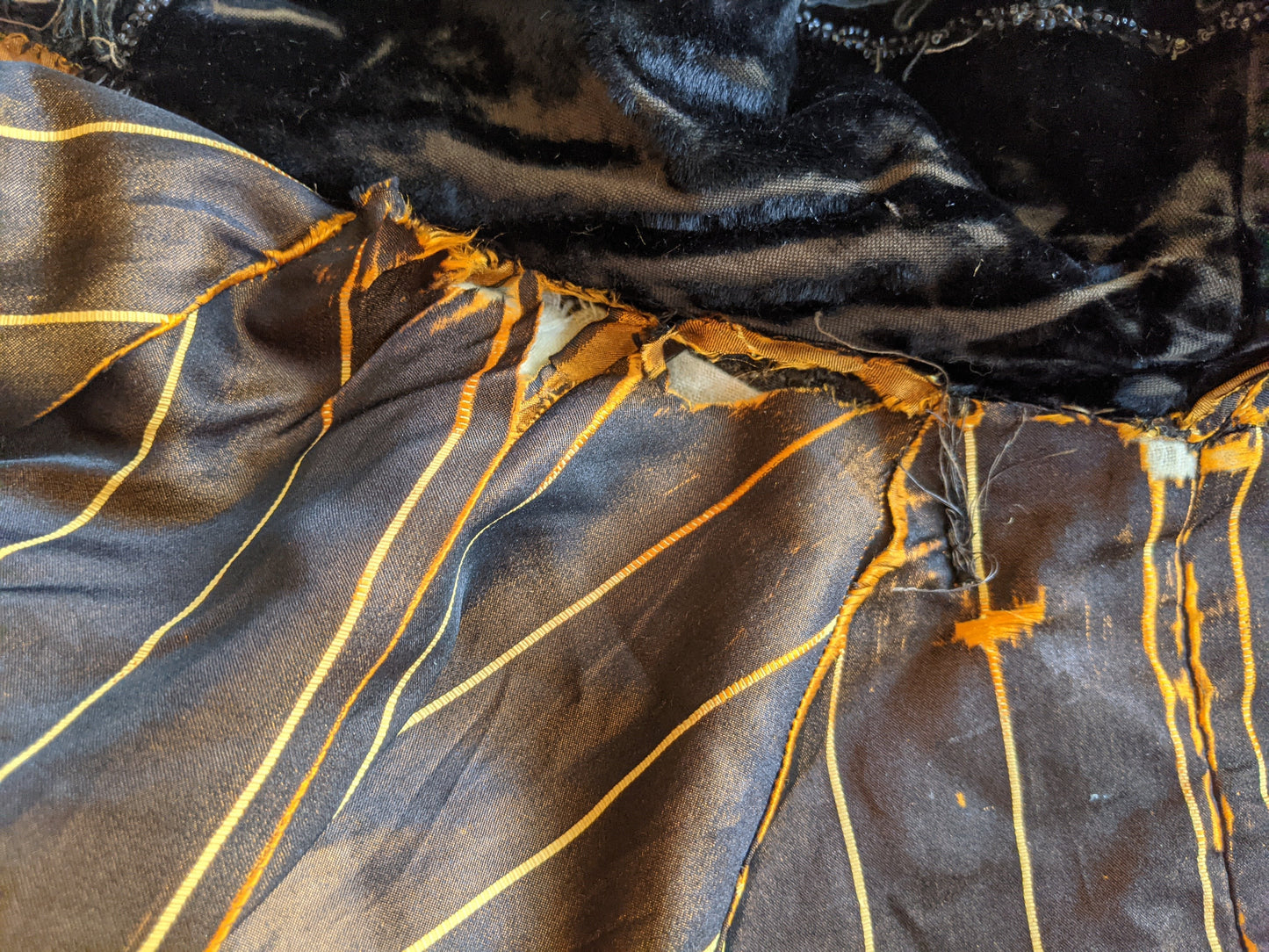 c. 1890s Silk Velvet Cape | Study, Display, Repair