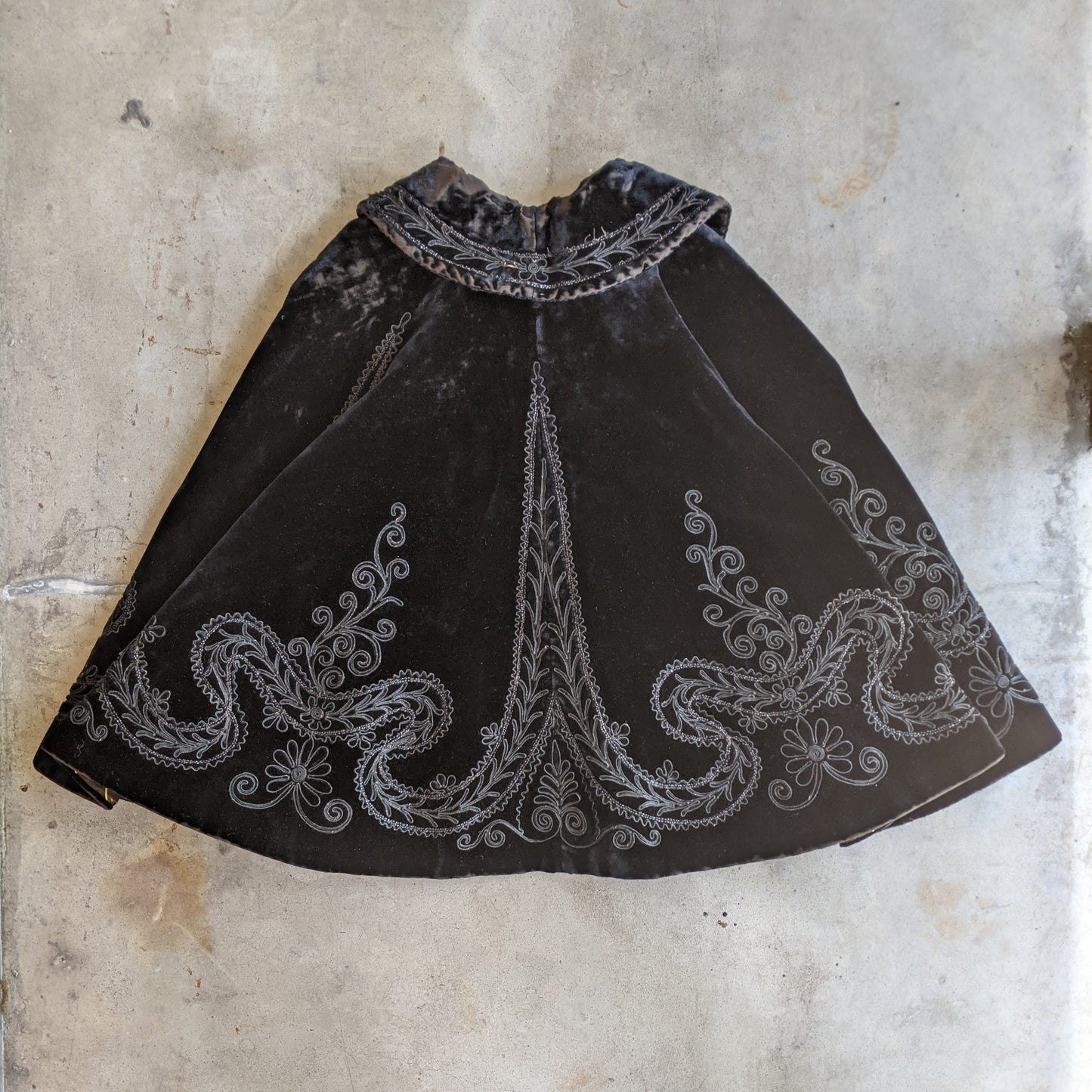c. 1890s Silk Velvet Cape | Study, Display, Repair