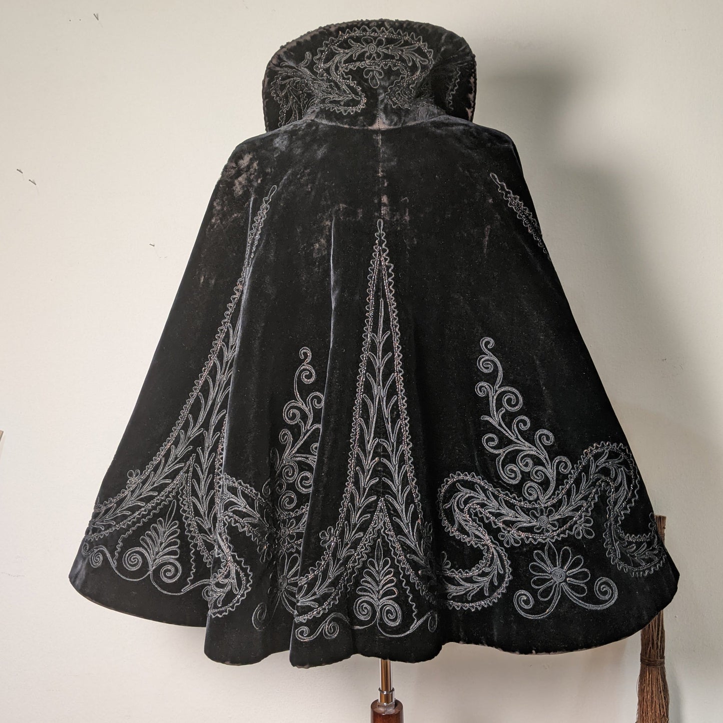c. 1890s Silk Velvet Cape | Study, Display, Repair
