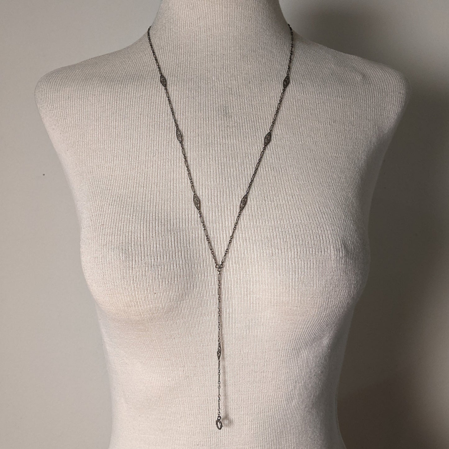 c. 1920s Sterling Silver Lorgnette Chain