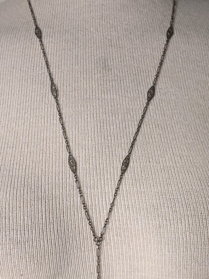 c. 1920s Sterling Silver Lorgnette Chain
