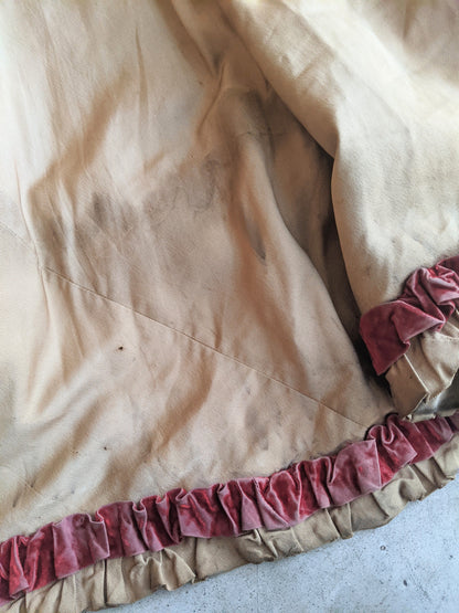 c. 1890s Gold and Burgundy Silk Dress | Study + Display