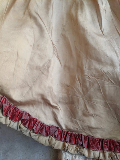 c. 1890s Gold and Burgundy Silk Dress | Study + Display