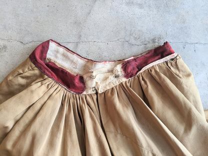c. 1890s Gold and Burgundy Silk Dress | Study + Display
