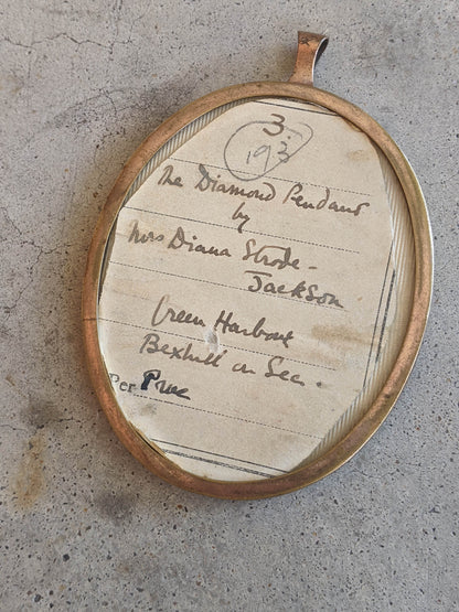 1930s Hand Painted Miniature Portrait