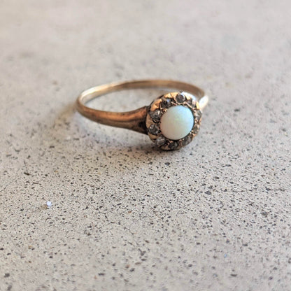 Late 19th-Early 20th c. Opal Diamond Ring