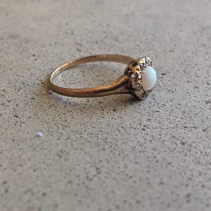 Late 19th-Early 20th c. Opal Diamond Ring