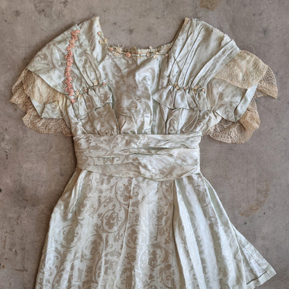c. 1910 Seafoam Green Silk Gown | Study + Display