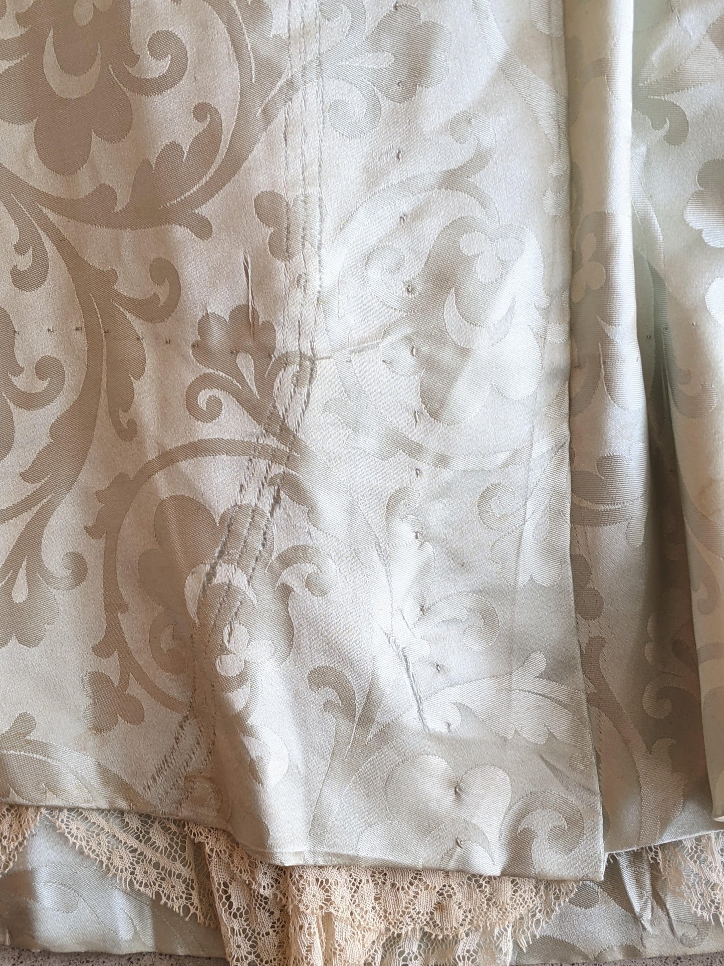 c. 1910 Seafoam Green Silk Gown | Study + Display