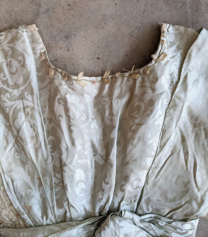 c. 1910 Seafoam Green Silk Gown | Study + Display
