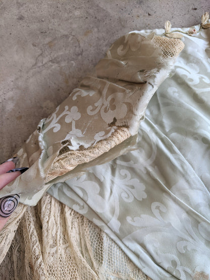 c. 1910 Seafoam Green Silk Gown | Study + Display
