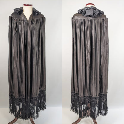 1910s-1920s Black Silk Cape