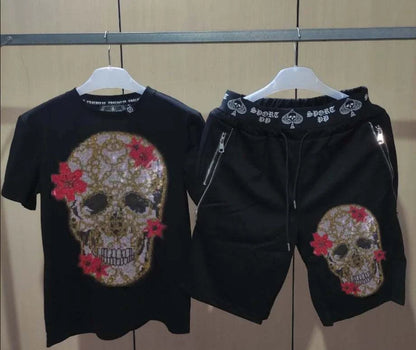 Mens Joggers Sets  Clothing Fashion designer  Tracksuit Men Short SleeThe Plug