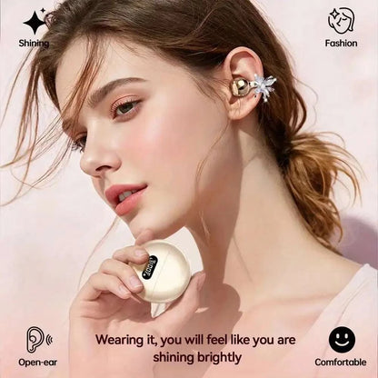 2025 New OWS Clip-On Open-Ear Headphones, Butterfly Earring Style WireThe Plug
