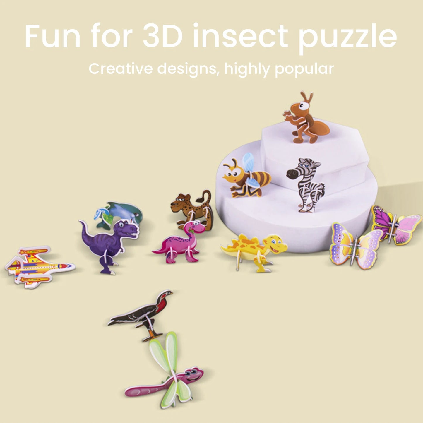 DIY 3D Creative Paper Jigsaw Puzzle Assembly Challenge Puzzles Smart PThe Plug