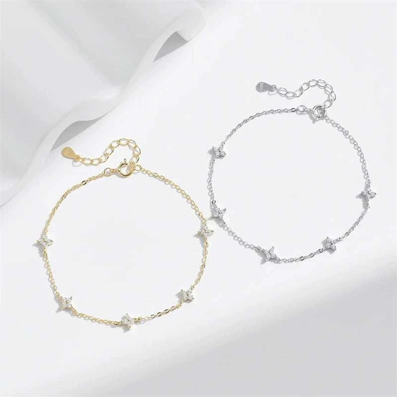 2026 New Crystal Flower Stainless Steel Bracelet Women Fashion PersonaThe Plug