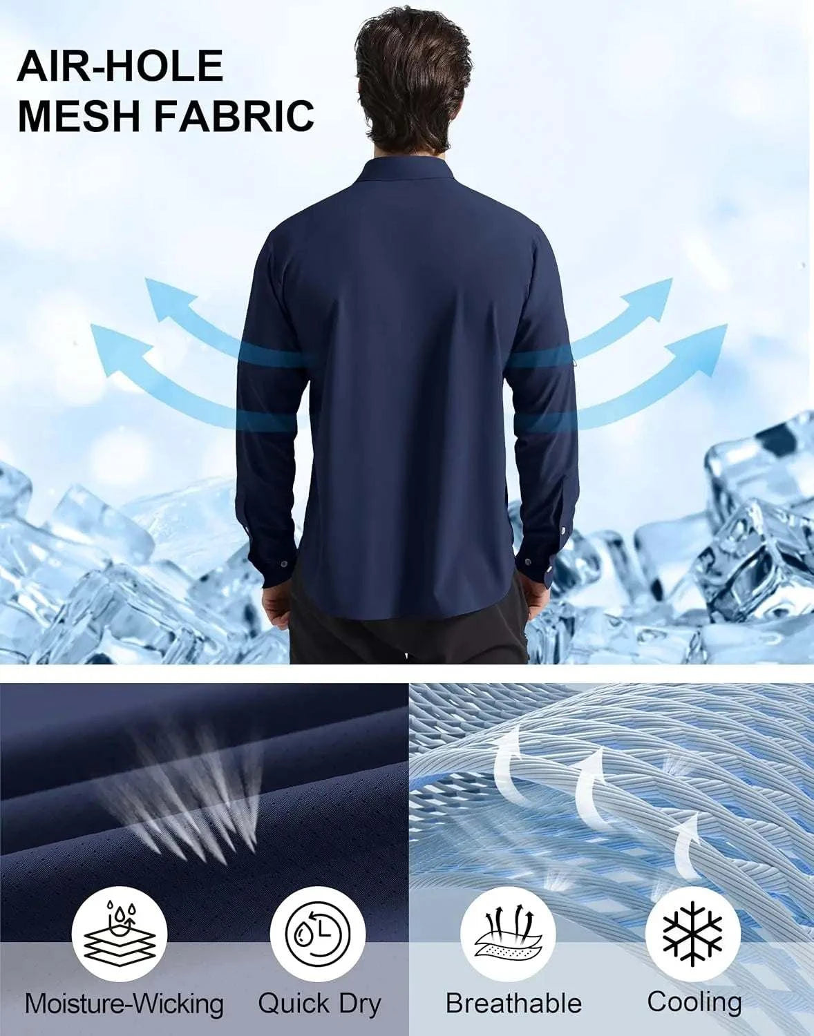 Pioneer Camp Men's Sun Protection Fishing Shirts UPF50+ Long Sleeve UVThe Plug