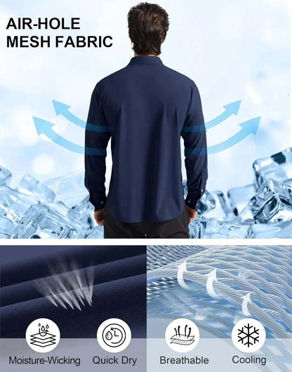Pioneer Camp Men's Sun Protection Fishing Shirts UPF50+ Long Sleeve UVThe Plug