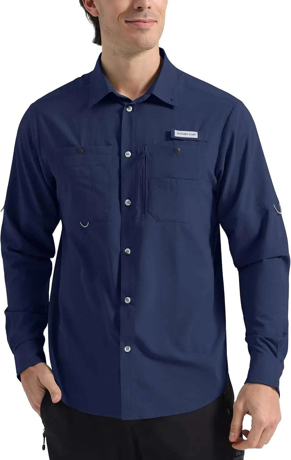 Pioneer Camp Men's Sun Protection Fishing Shirts UPF50+ Long Sleeve UVThe Plug
