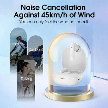 QCY HT05 ANC Wireless Earphone 40dB Noise Cancelling Bluetooth 5.2 HeaThe Plug