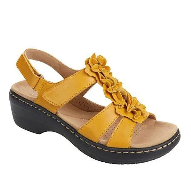 Summer Sandals Women 2022 New Flower Wedge Platform Orthopedics Shoes The Plug