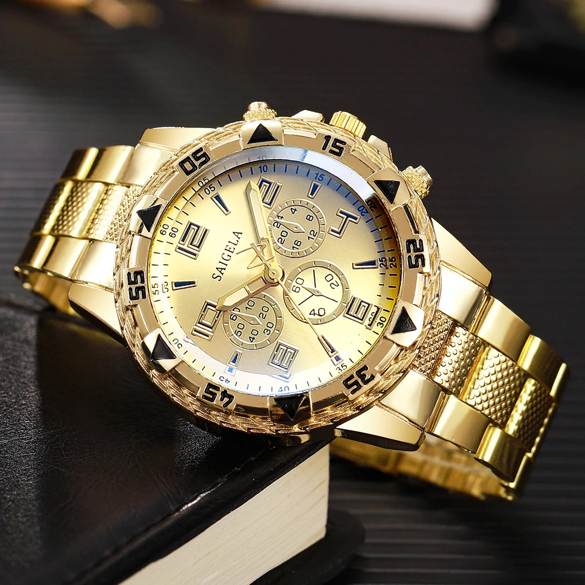 Men's 2-Piece Business Quartz Watch Set - Steel Band, Arabic Dial