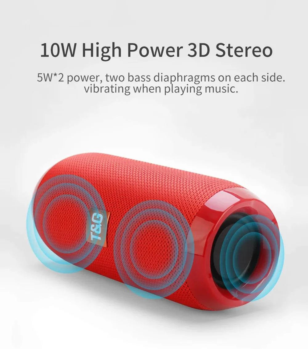 Bluetooth Speaker T&G TG117 Portable TWS Sound Box Waterproof LoudspeaThe Plug