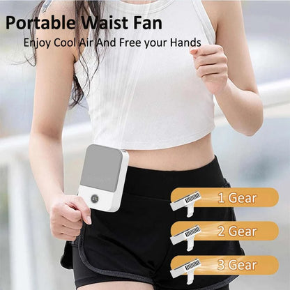 Waist Fan Portable Wearable Hanging Neck Fan USB Rechargeable Air CircThe Plug