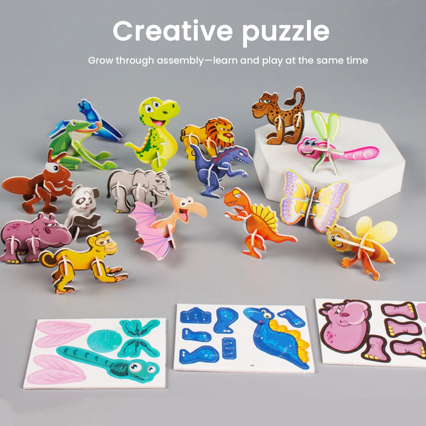 DIY 3D Creative Paper Jigsaw Puzzle Assembly Challenge Puzzles Smart PThe Plug