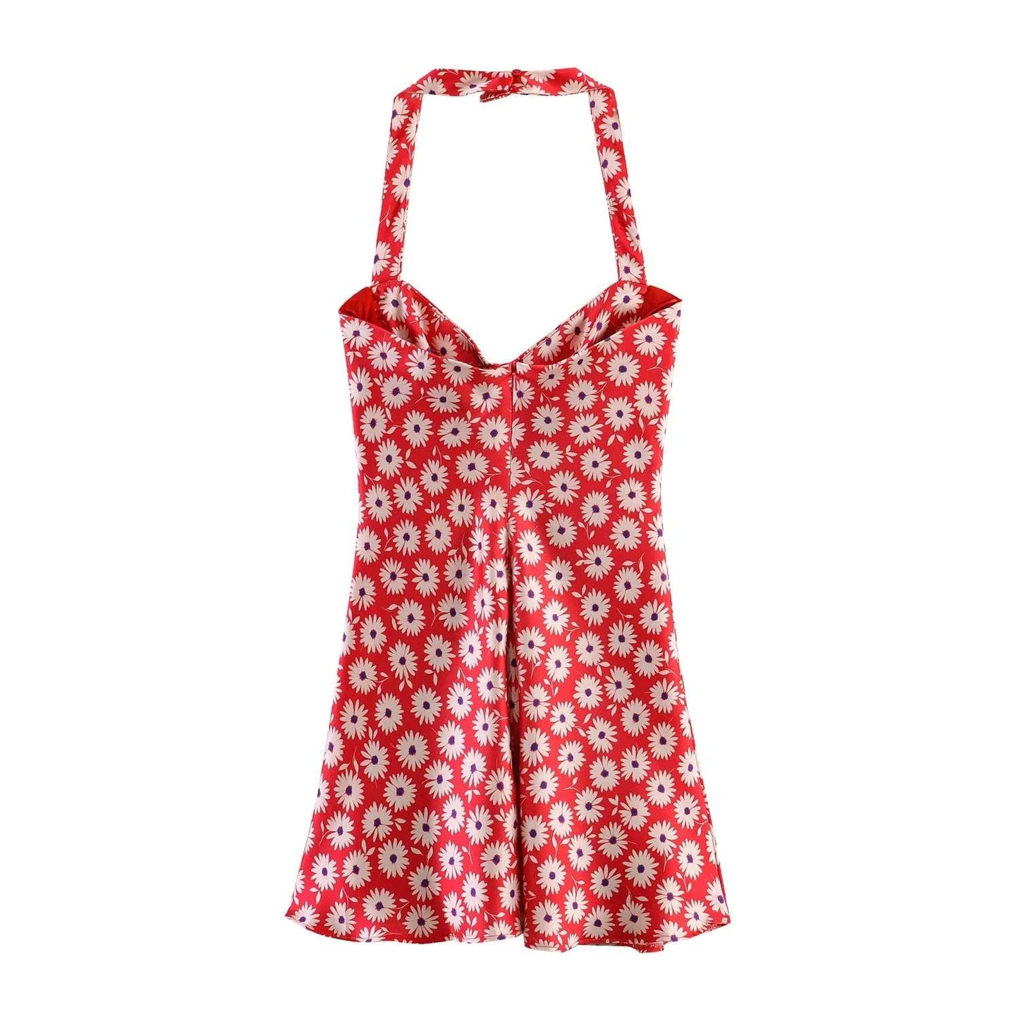 Women Floral Printed Sleeveless Strapless Mini Dresses Summer Female HThe Plug