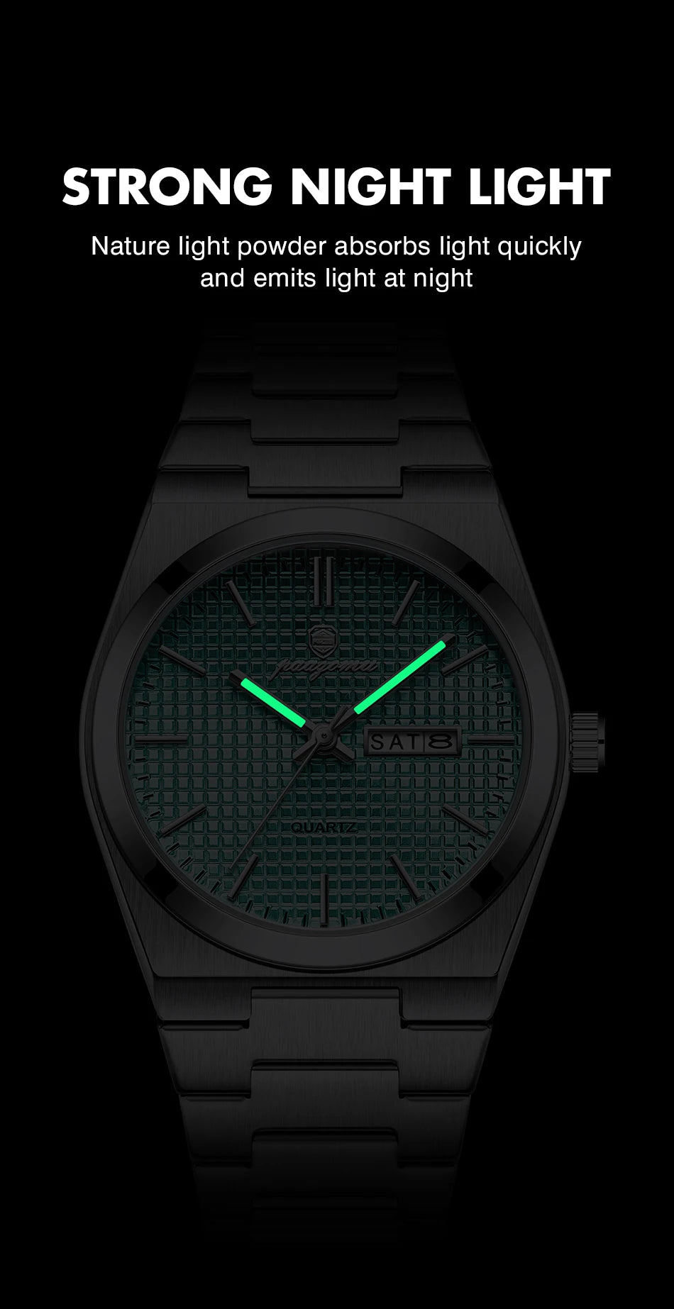 PAAZOMU Men's Luxury Chronograph Watch – Waterproof, Luminous & Date Display