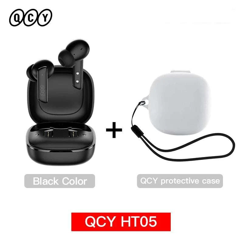 QCY HT05 ANC Wireless Earphone 40dB Noise Cancelling Bluetooth 5.2 HeaThe Plug