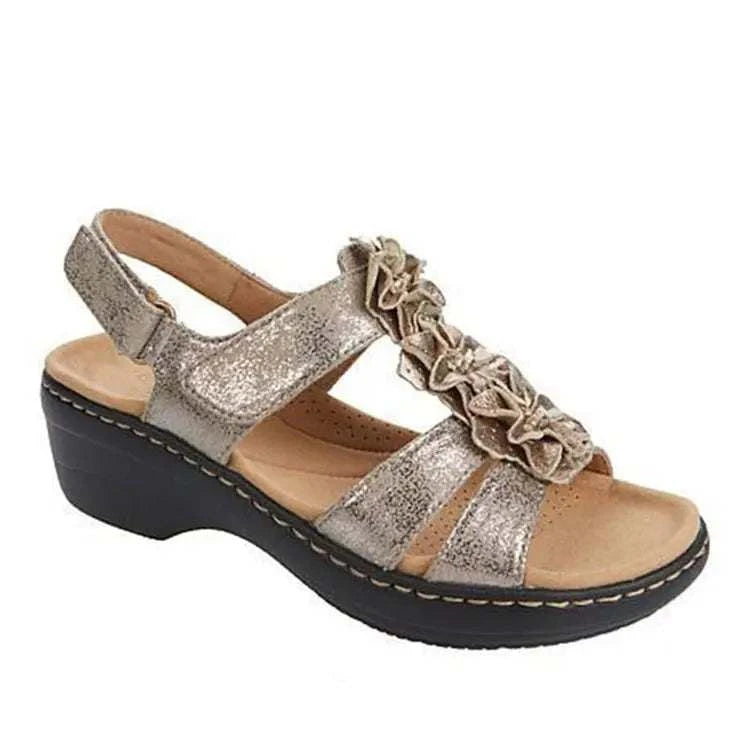 Summer Sandals Women 2022 New Flower Wedge Platform Orthopedics Shoes The Plug