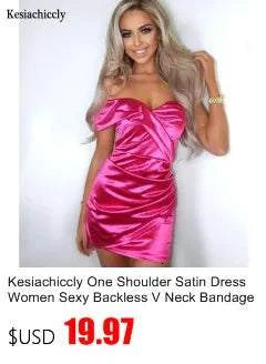 Kesiachiccly Double Layers Ruched Bodycon Dress Women Halter Bandage MThe Plug