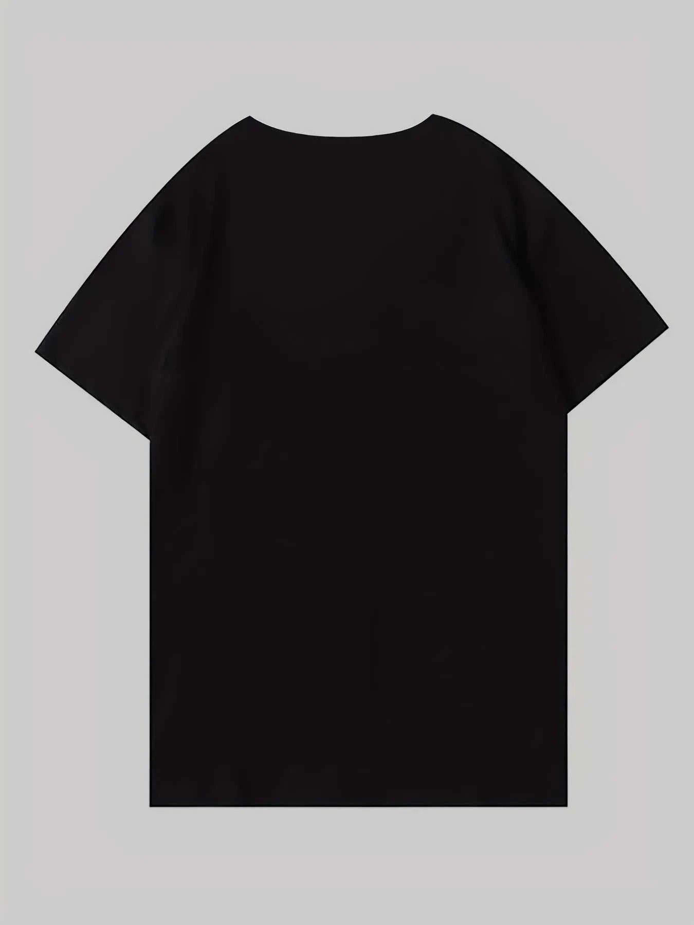 Graphic Print T-shirt, Short Sleeve Crew Neck Casual Top For Summer & The Plug