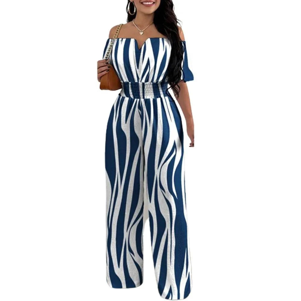 Jumpsuits for Women 2025 Spring Fashion Off Shoulder Casual Plain ShorThe Plug